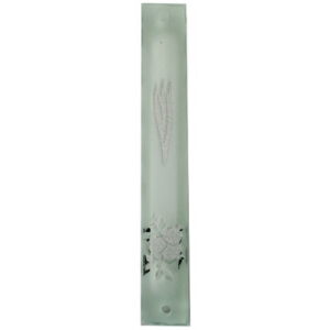 מזוזה מזכוכית, גובה 15  כסף