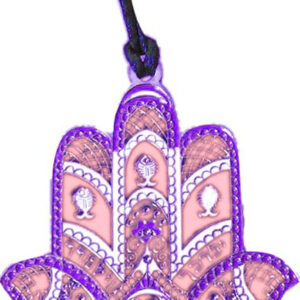 Hanger Hamsa Small Silver Brown Plated
