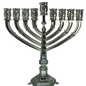 חנוכיית "ענפים" ניקל 25.5 ס"מ