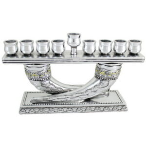 חנוכיה פולירייזן ירושלים שופרות 30*15 ס"מ