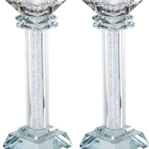 Candle Holder w/Sparkling Crystals